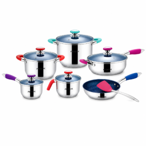 BATERIA DE COCINA BONITA FRACIEL 12 PIEZAS