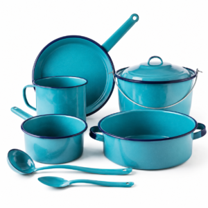 BATERIA DE COCINA CUATROCIENEGAS AZUL TURQUESA 7 PIEZAS