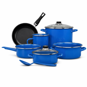 BATERIA DE COCINA MILLENIUM AZUL GRAFITO 9 PIEZAS