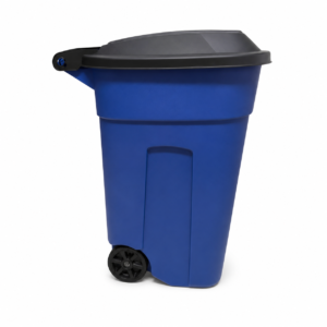 CONTENEDOR 135 LITROS CON RUEDAS AZUL/NEGRO